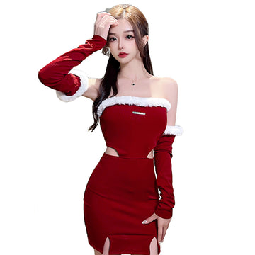 Navidad Cosplay Disfraz Traje Vestido Falda Fiesta Halloween Christmas